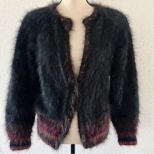 Vintage Gloria Sachs 100% Angora Cardigan Size Small
